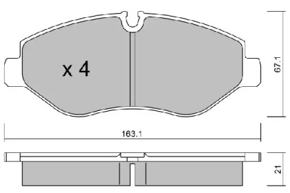 Комплект тормозных колодок (AISIN: BPVW-1001)